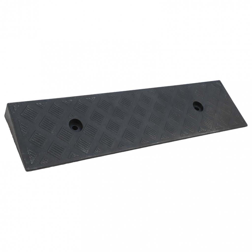 Black Plastic Kerb Ramp 30mm High Non Slip Threshold Ramp for Cars and Bicycles