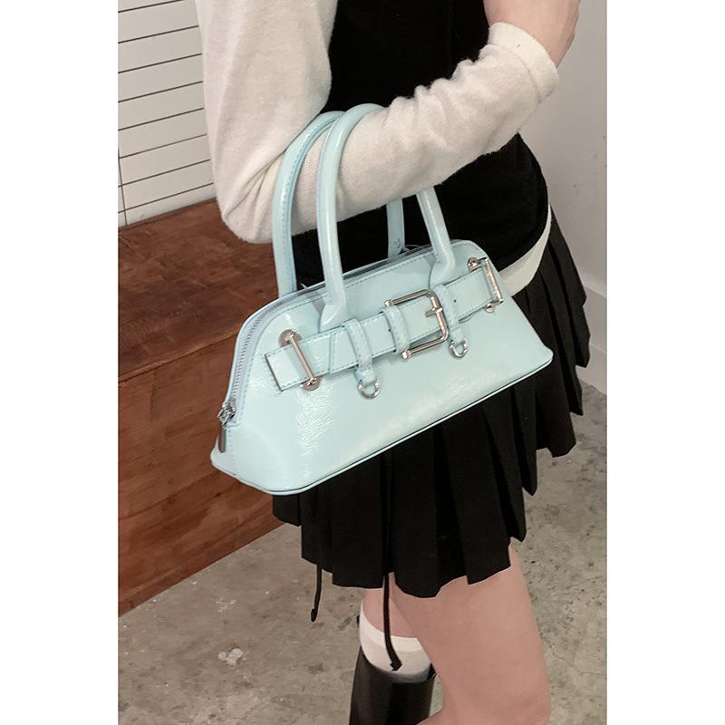 

Korean version of spring fashion bag crossbody bag women s 2025 new simple hand-held shell bag versatile shoulder bag синий