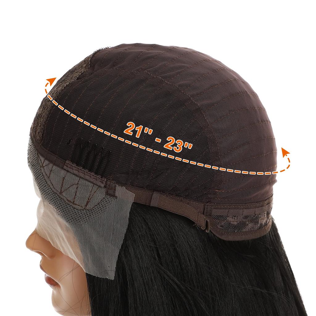 VOCOSTE Heat-Resistant Lace Front Wig, Medium Long, Fluffy, Curly, and Wavy, for Girls, Everyday Use, Synthetic Fiber, Black, 30.5 cm