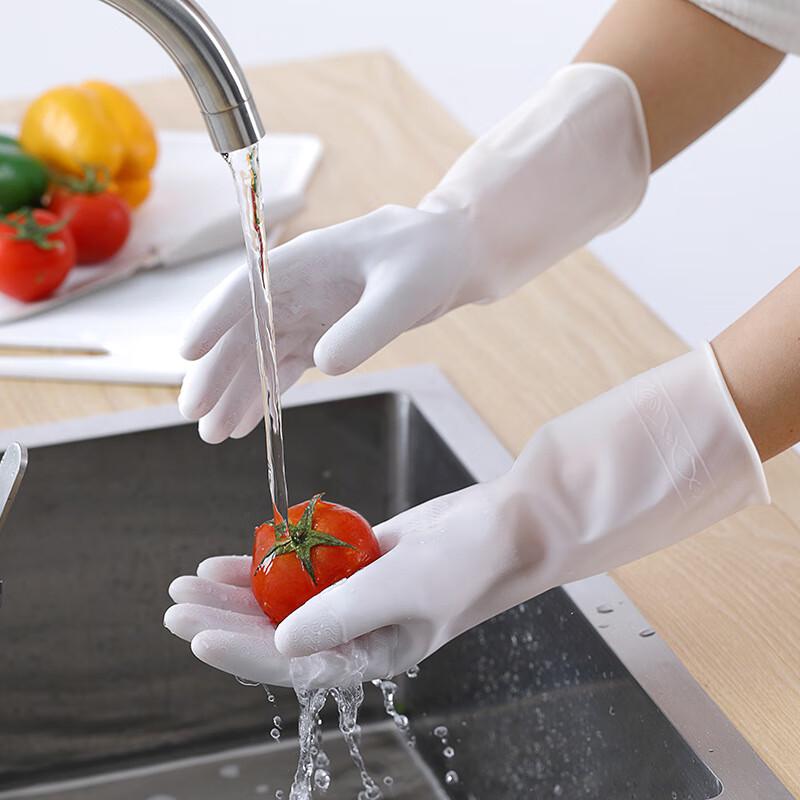 Tingle Durable Two-Tone Rubber Cleaning Gloves