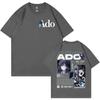 T-shirt Grafiche Singer Ado Hibana World Tour 2025 Moda Vintage Manica Corta T-shirt Unisex Unisex Casual Larga Maglietta in Cotone