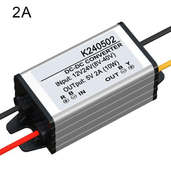 

Перетворювач DC-DC 12 В на 5 В Модуль понижуючого регулятора Адаптер блока живлення 2A