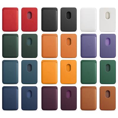 Magnetic Card Holder Wallet Stand Leather Case For Iphone 12 Card Bag