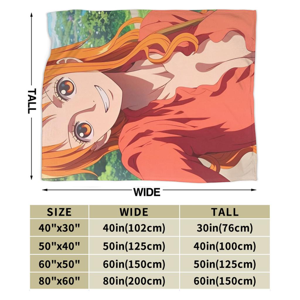 One Nami P-Pieces Blanket  Soft Warm Novelty Plush Throw Blanket For Outdoor Decorative Flannel Bedspread Bed Cover