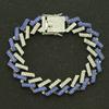 15MM Paved Rhinestones Prong Cuban Link Chain Bracelet for Men Women Bling Iced Out Cuban Bracelet Hip Hop Rapper Jewelry Gift