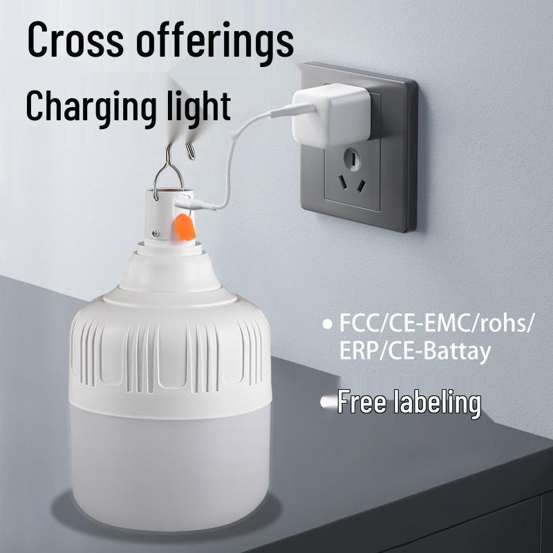 LED Energy-Saving Wireless Portable Camping Lantern - USB Rechargeable, Super Bright Light for Outdoor, Market Stall, or Night Use