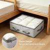 Bolsa Organizadora Grande para Almacenamiento de Ropa Plegable de Tela No Tejida Organizador de Armario con Ventana Transparente Almacenamiento Debajo de la Cama para Ropa Manta Ropa de Cama