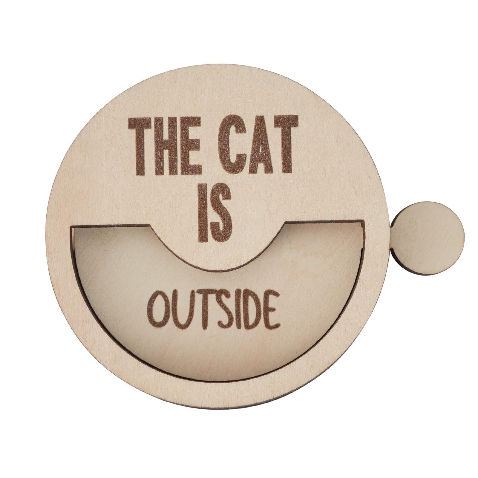 

Знак «Кошка внутри или снаружи», напоминающий о кошке внутри и снаружи, деревянный дверной знак, деревянный знак-напоминание о питомце, подвеска One Size