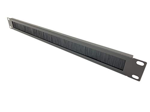 Metal Master - 5 Pack 1U Brush Cable Manager Horizontal Rack Mount Cable Management Panel for 19 Inch Server Rack or Network Cabinet (5-Pack) Made In