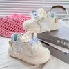 2025 New Little Girls' White Skate Shoes - Thick Soled Casual Sports Sneakers for Middle and Big Kids