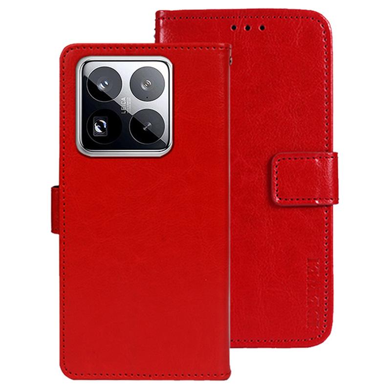 IDEWEI For Xiaomi 15 Pro Stand Case Crazy Horse Texture Leather Phone Cover