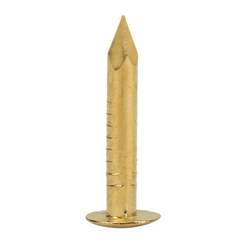 100Pcs Round Head Nail Brazen Brass Vintage DIY Craft Fastener Installation Accessories10mm Length