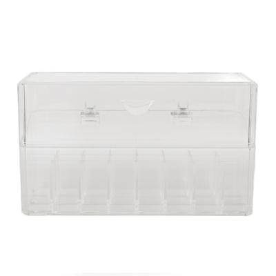 Lipstick Display Box Dust‑proof Flip Cover Cosmetics Storage Plastic Makeup Organizer Storage Box