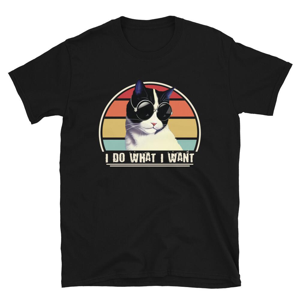 i do what i want Funny cat T-Shirt Short-Sleeve Unisex T-Shirt Unisex T-Shirt S