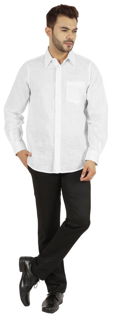 Bestman Solid Shirt For Mens Long Sleeves With Cuff Patch Pocket Shirt Cotton Office
