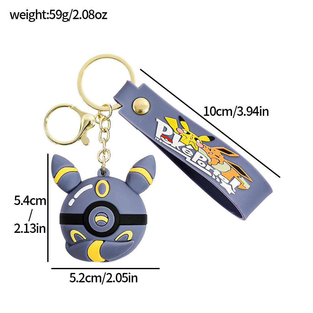 Poké Ball Keychain, Heavy Duty Metal Pokémon Ball Keychain, Anime Collectible Key Ring for Car Keys Bag Charm Gift