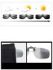 PLOPLO Photochromic Clip-On Sunglasses for Wearing Over Glasses, Polarized, Flip-Up Clip-On Style, Polarized Lenses, Clip-on Sunglasses (Black)