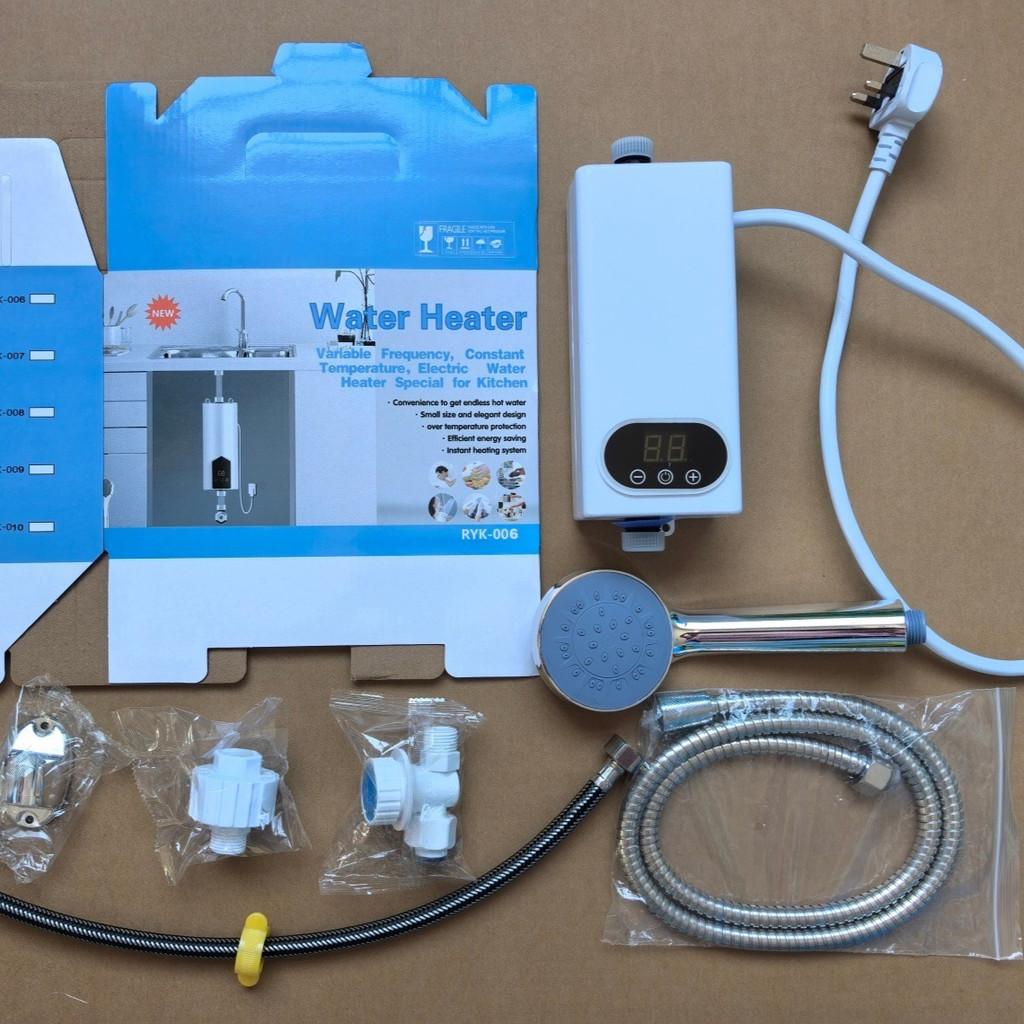 Small Household Bathroom Hot Water Shower Set Small Kitchen Water Heater Digital Display Instant Electric Water Heater