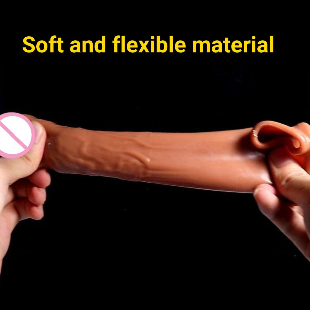 Condoms Silicone Penis Extender Enlargement Sleeves Delayed Ejaculation For Adults Intimate Goods Reusable Condom Cock Rings
