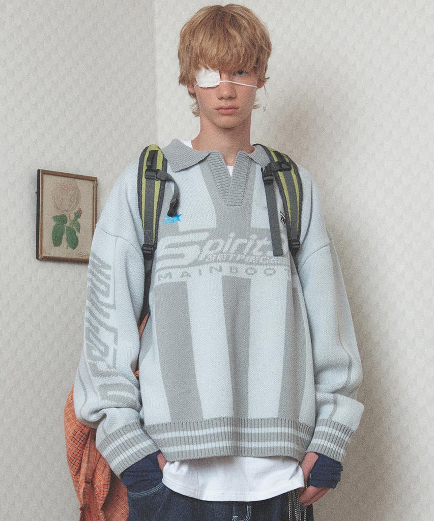 MAINBOOTH Spirit 97 Football Sweater(Gray)