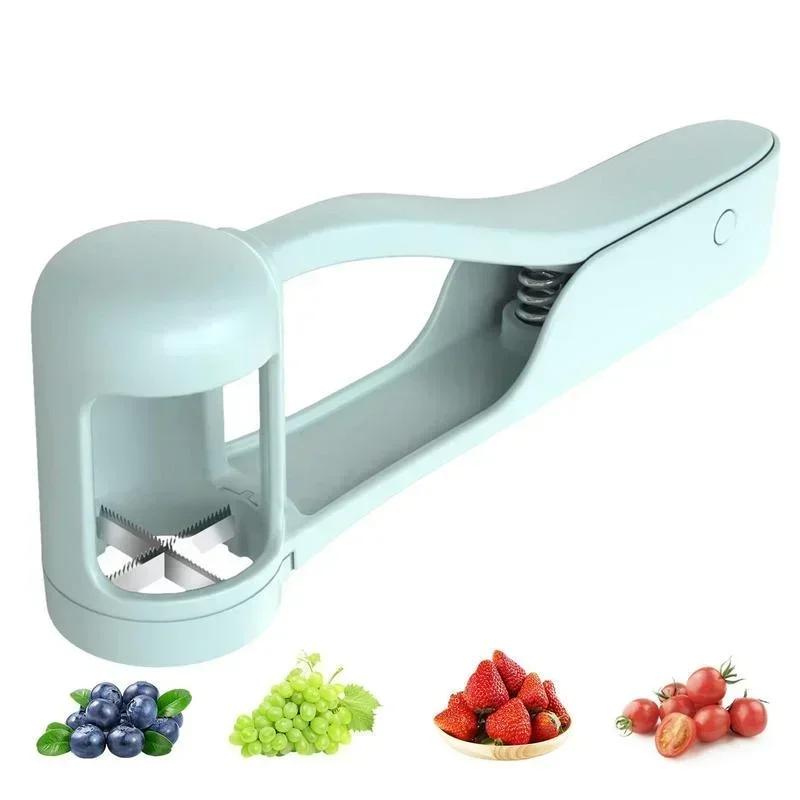 Affettatrice di pomodoro Taglierina per uva Utensili per insalata di frutta alla ciliegia Artefatto per i più piccoli Accessori per la cucina piccola Taglia Gadget per il bambino