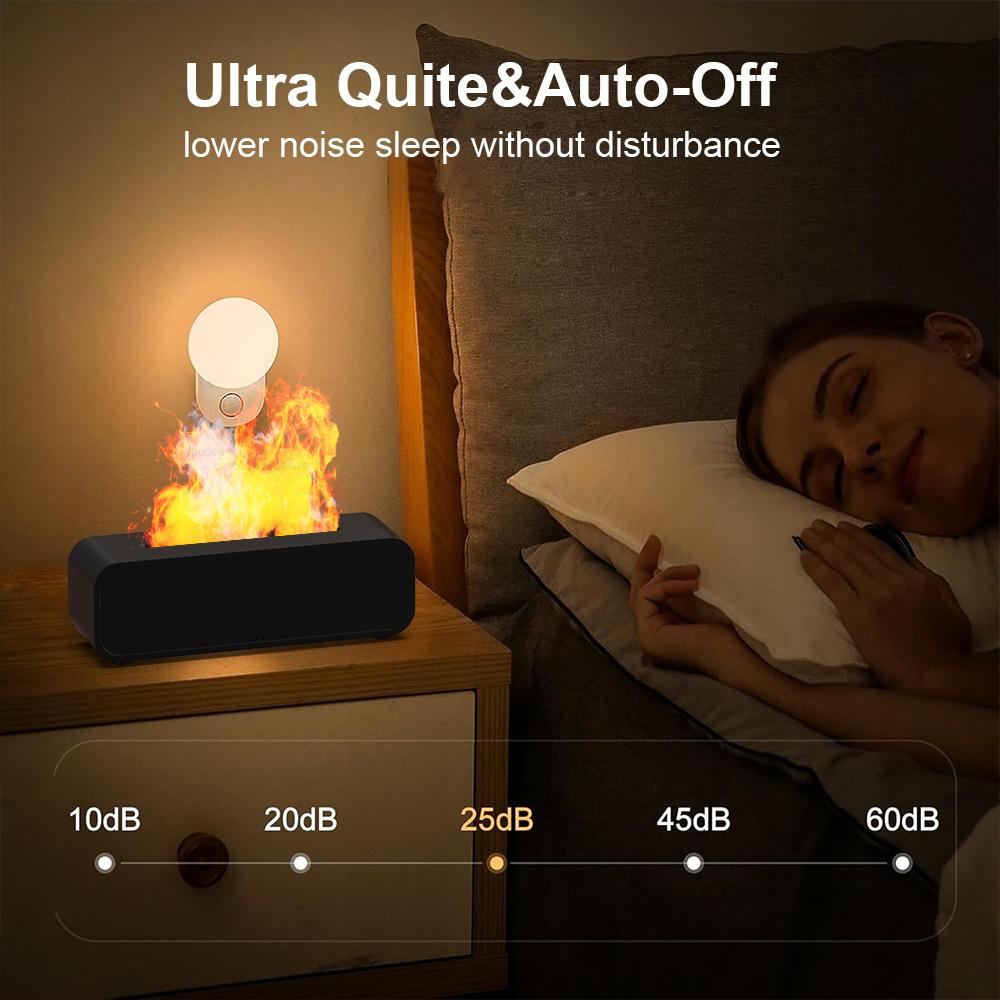 Flame Humidifier Essential Oil Diffuser Aroma Humidifier Aromatherapy Fragrance Diffuser for Home Simulation Flame Fire Diffuser