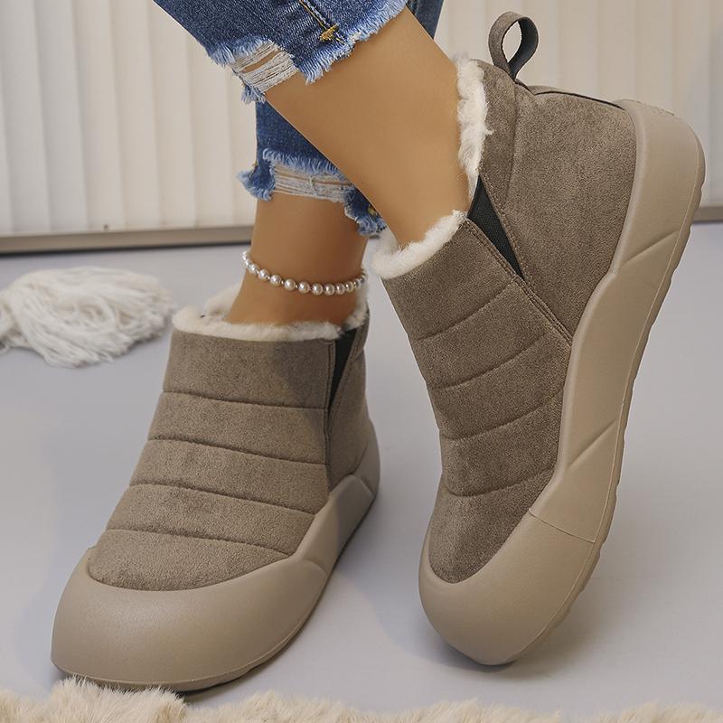 Thick Plush Platform Snow Boots Women Plus Size 36-43 Thick Bottom Winter Cotton Shoes Woman Slip On Anti Slip Ankle Boots