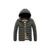 Lightweight Cotton Coat Men's Winter Solid Color Graphene Slim Fit Removable Hat Thickened Hooded Jacket Men