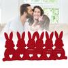 6PCS Easter Bunny Money Holders Funny Felt Cash Holder Card for Banknote Holding Party Decoration Red