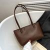 Large-capacity Shoulder Bag, Solid Color, Practical Tote Bag, Simple Texture, Casual, Portable Underarm Bag, Women's Commuting