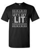 Let's Get Lit Deer Ugly Christmas Funny DT Adult T-Shirt Tee Unisex T-Shirt