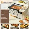 Liren Elektrischer Indoor-Grill mit Drehspieß & Grilltopf