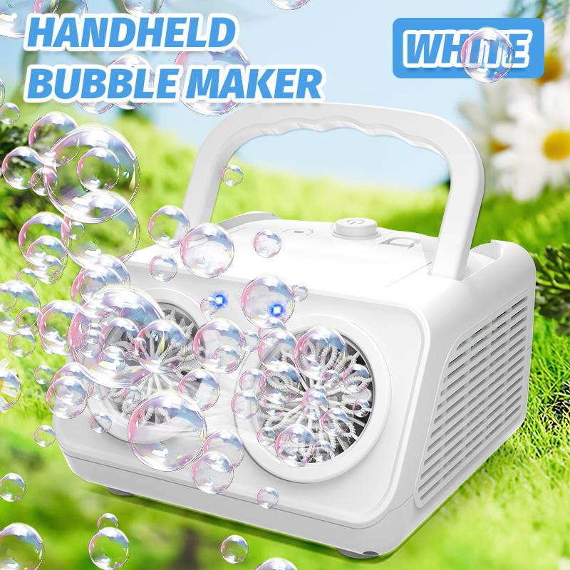 26 Hole Double Hole Portable Small Electric Stage Bubble Machine Birthday Outdoor Bubble Toy Without Battery And Bubble Water