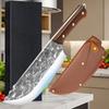 MDHAND Carbon Steel Sharp Professional Kitchen Knives Cleaver Slicing Knife Hand Forged Blade Boning Knife Wood Handle Knife