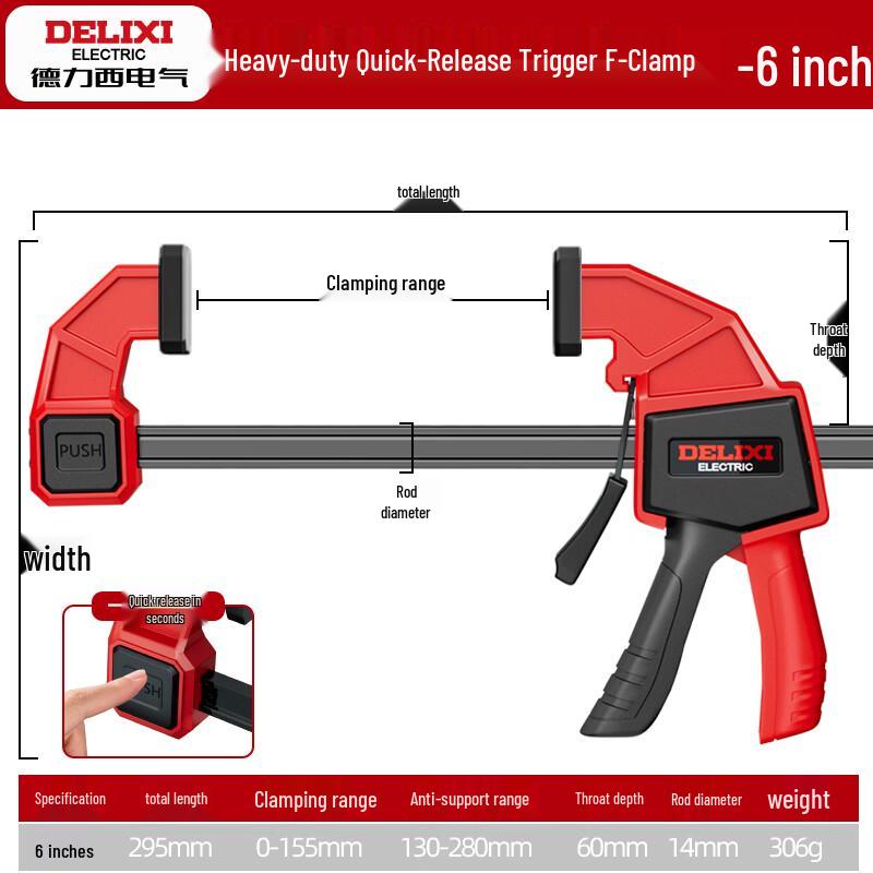 DELIXI ELECTRIC Woodworking F-Clamp