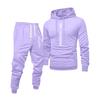 Men's Printed Hooded Sweatshirt And Sweatpants Casual Sports Suit