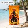 Zenitsu Custom Name Printed Beach Towel Personalized Soft Towel For Swimming Beach Travel
