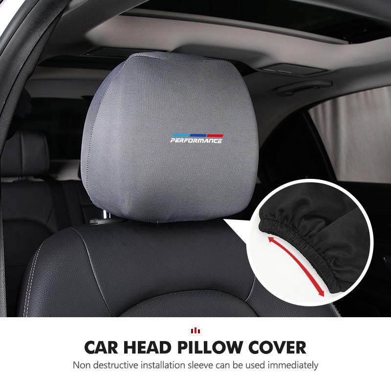 Car Seat Headrest Elastic Dust Protection Cover Accessories For BMW X1 X3 X4 X5 X7 G20 G38 F20 F39 F48 E46 E60 E36 E39 JX7