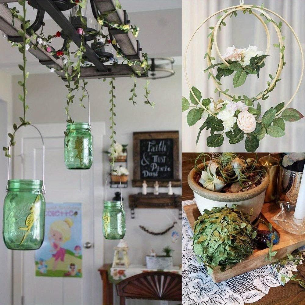 Artificial Ivy Vine Wreath polyester hanging leaves, perfect for home and garden decoration, anniversary celebrations