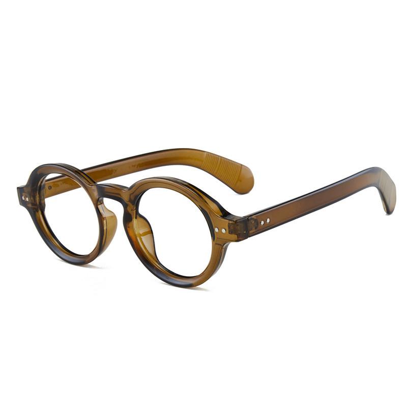 2510 Personalized Round Frame Rice Nail Glasses Women'S Fashion Literary And Retro Frames Anti-Blue Reading Glasses Men
