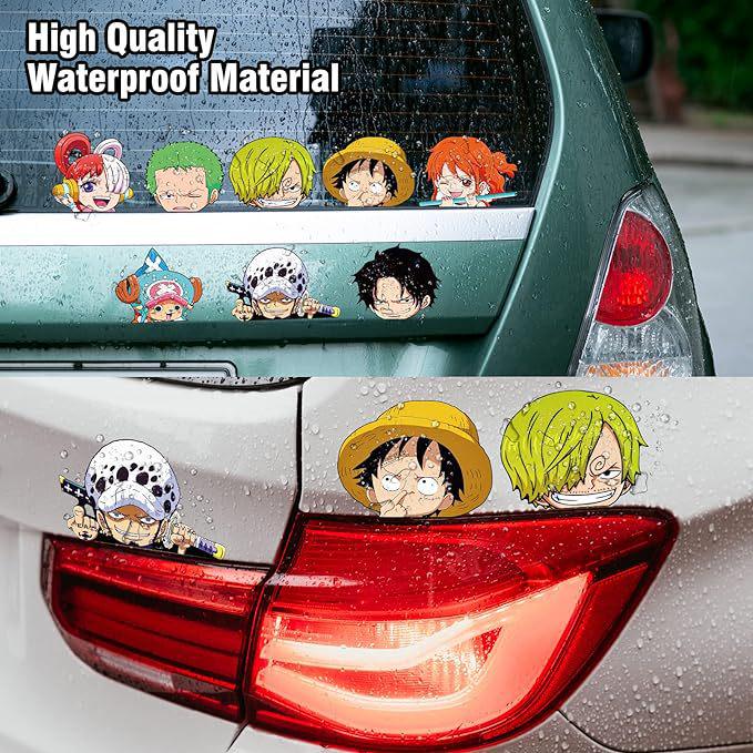 One Piece Anime Autoaufkleber für Motorrad, Fahrzeugkofferraum, Reisekoffer, Wand, Notizbuch usw.