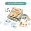 UMU Cash Register Toy Self-Checkout Set - Pretend Play Shopkeeper - Wooden Toy with Money and Bills - 35 Pieces - Educational Toy - Shopping Together