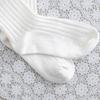 Monfoot Women S Wide Ribbed Long Neck SockS White