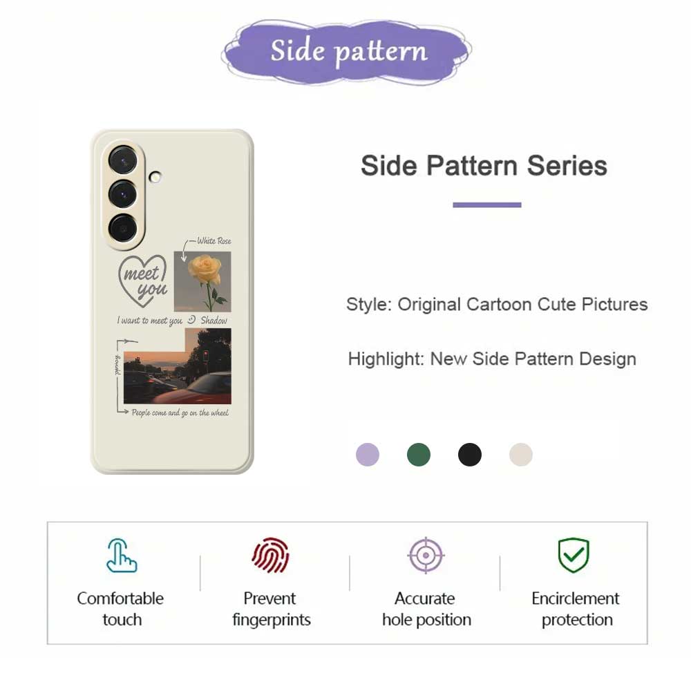 For Samsung Galaxy A36 5G Case Meet You Photo Pattern Printing Straight Edge TPU Phone Back Cover