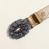 Vintage Belt Women'S Rhinestone Smooth Buckle Belt Decorative Ladies Belt
