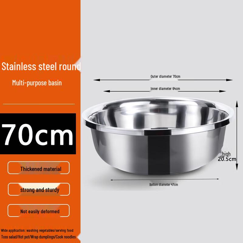 Homeglen Stainless Steel Multi-purpose Round Basin