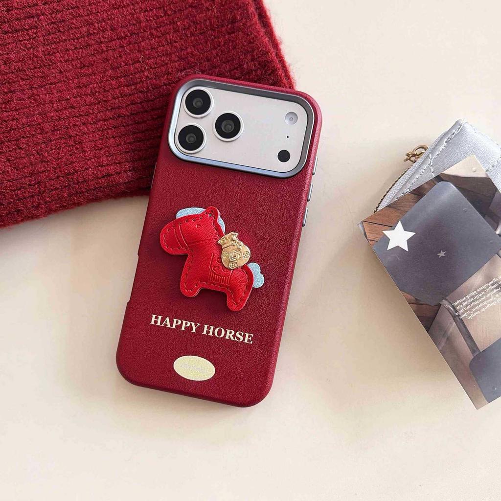 Applicable To iPhone11PROMAX Pony Leather Pattern with Lanyard Mobile Phone Case Apple 11 Leather Three-in-one Protective Case