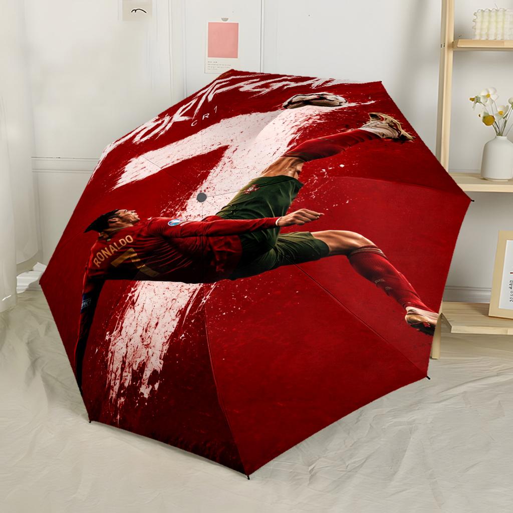 Crz Football Legends Portable Automatic Umbrella Sturdy 8-Rib Shaft Foldable Design All-Season Use Elegant Women's Umbrella Stylish Gift for Women
