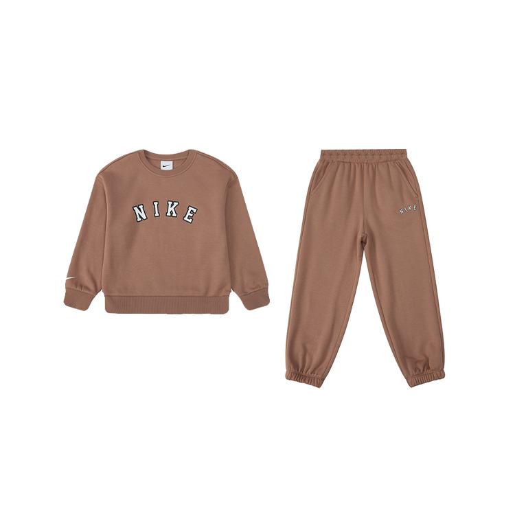 

Nike Casual Sports Suit Soft Breathable Comfortable Letters 2-Piece Set Kids suits FZ9923-283 XS