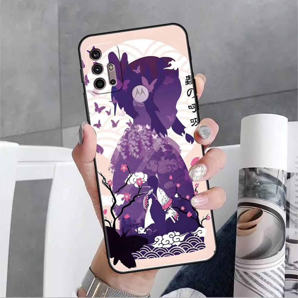 

Чехол для Motorola G30 G60 G22 G9 Play G82 G52 G8 G9 G50 One Fusion Edge 20 черный мягкий телефон Capas Demon Slayer Anime Moto G51 5G